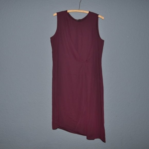 New PROLOGUE Wine Draped Asymmetric Dress XXL NWT - Picture 4 of 8